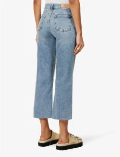 7 For All Mankind Cropped Alexa Straight-leg Mid-rise Stretch-denim Jeans -Whistles Store R04152114 LUXEVINTAGESELFMADE ALT03