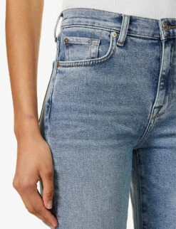 7 For All Mankind Cropped Alexa Straight-leg Mid-rise Stretch-denim Jeans -Whistles Store R04152114 LUXEVINTAGESELFMADE ALT04