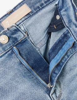 7 For All Mankind Cropped Alexa Straight-leg Mid-rise Stretch-denim Jeans -Whistles Store R04152114 LUXEVINTAGESELFMADE ALT06