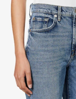 7 For All Mankind Logan Stovepipe Straight-leg Mid-rise Stretch-denim Jeans -Whistles Store R04152129 PLAYTIME ALT04