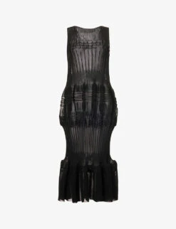 Issey Miyake Assemblage Pleated Knitted Mini Dress