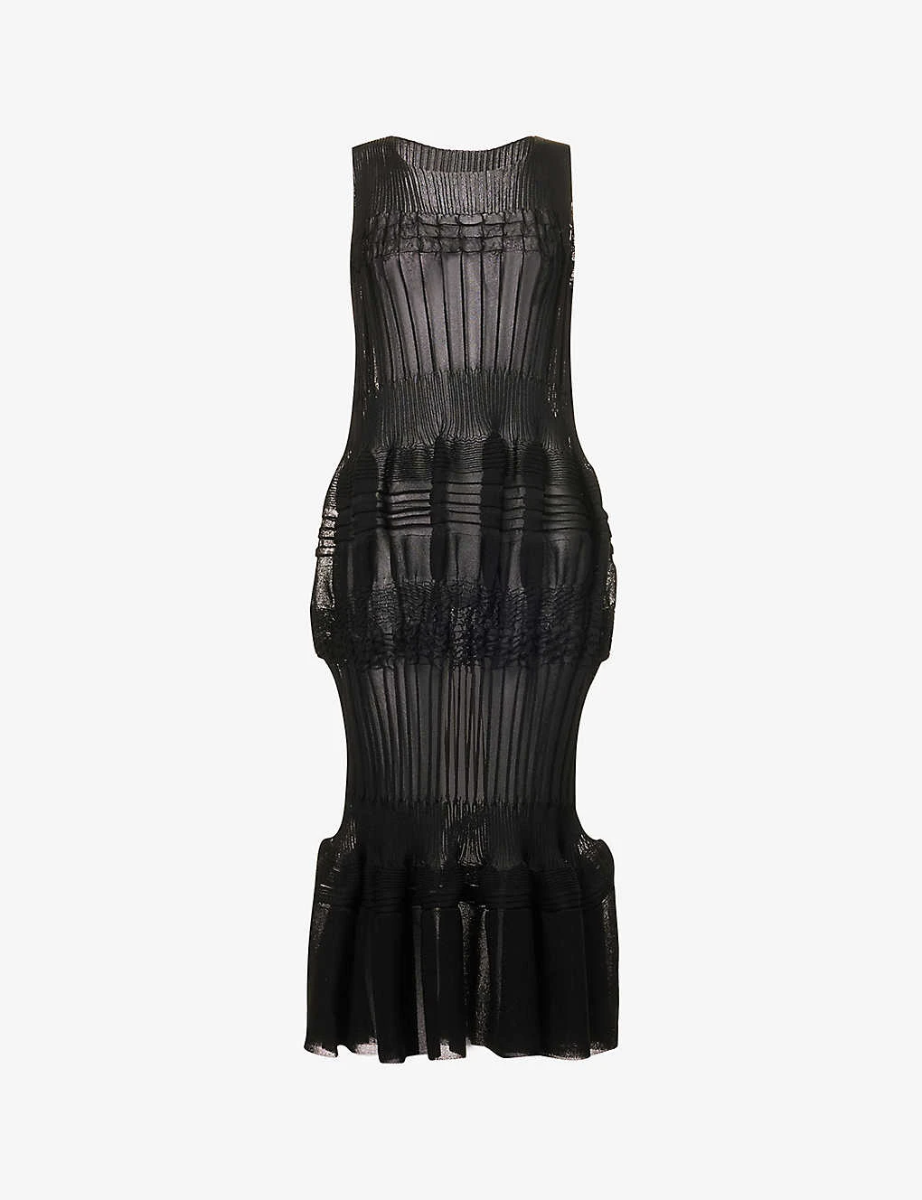 Issey Miyake Assemblage Pleated Knitted Mini Dress 3 Issey Miyake Assemblage Pleated Knitted Mini Dress