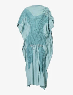 Issey Miyake Imprint Ribbed Rayon-blend Midi Dress