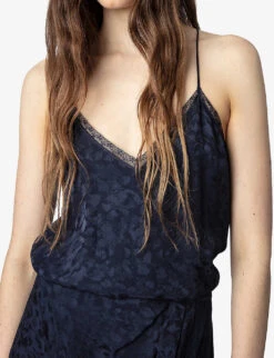 Zadig & Voltaire Rixi Leopard-print Silk Midi Dress -Whistles Store R04153140 ENCRE ALT04