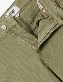 Paige Anessa Wide-leg Mid-rise Stretch-denim Jeans -Whistles Store R04153167 VINTAGEMOSSYGREEN ALT06