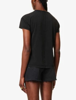 Paige Ryo Graphic-print Stretch-cotton T-shirt -Whistles Store R04153180 WASHEDBLACK ALT03