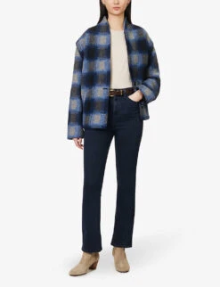 Paige Claudine Flared-leg High-rise Stretch-denim Jeans -Whistles Store R04153201 ASTER ALT01