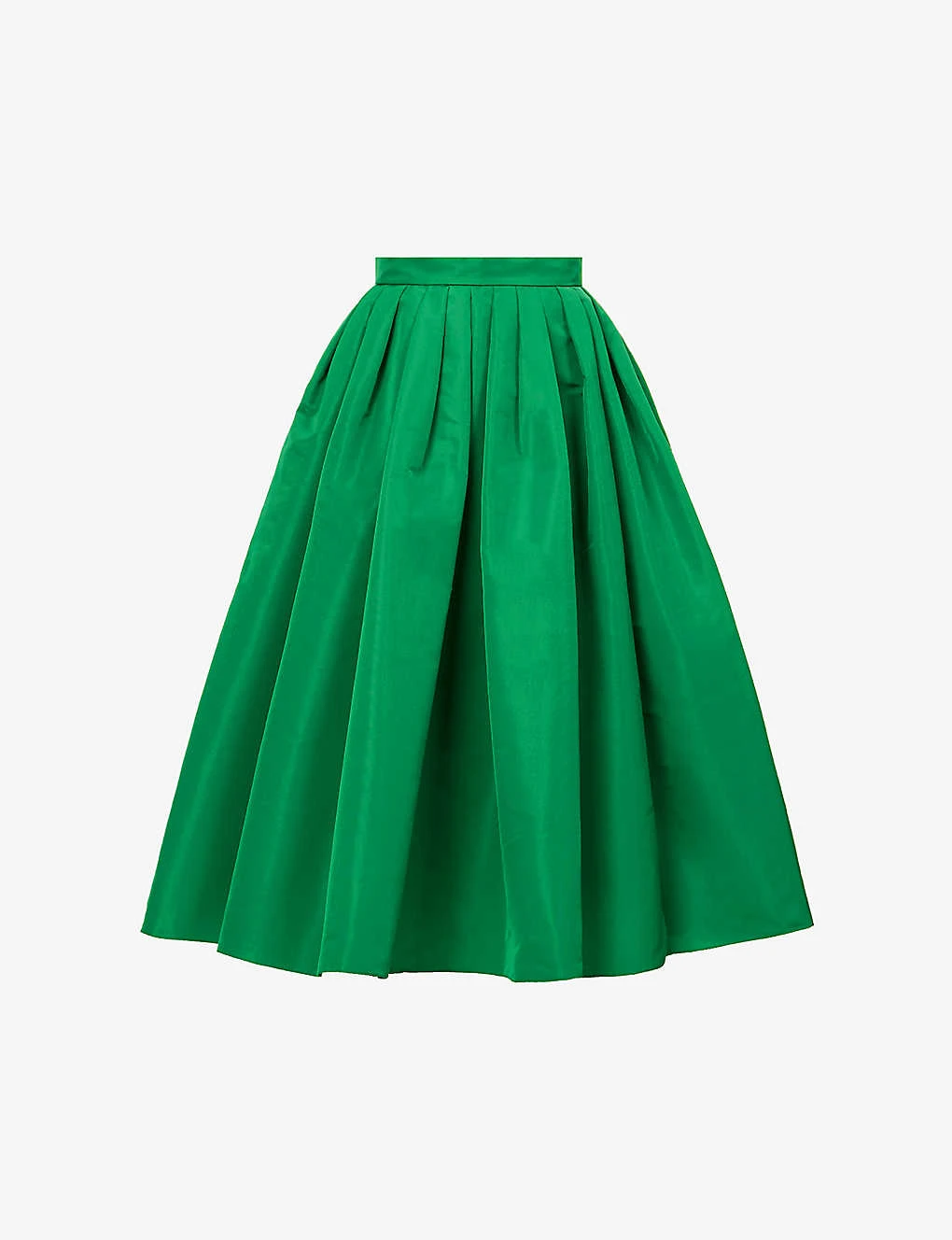Alexander McQueen Pleated Flared-hem Woven Midi Skirt 3 Alexander McQueen Pleated Flared-hem Woven Midi Skirt