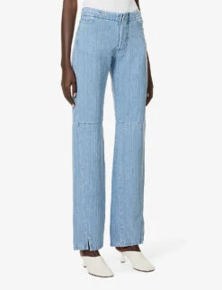 Split-hem Panelled Low-rise Straight-leg Denim Jeans -Whistles Store R04154386 47BLEACHEDINDIGO ALT02