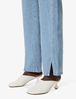 Split-hem Panelled Low-rise Straight-leg Denim Jeans -Whistles Store R04154386 47BLEACHEDINDIGO ALT06