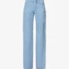 Split-hem Panelled Low-rise Straight-leg Denim Jeans -Whistles Store R04154386 47BLEACHEDINDIGO M