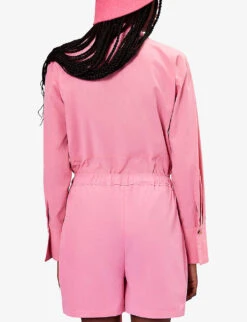 Whistles Lola Drawstring-waist Woven Shorts -Whistles Store R04154605 PINK ALT03