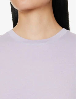 Vince Essential Round-neck Cotton-jersey T-shirt 11 Vince Essential Round-neck Cotton-jersey T-shirt -Whistles Store R04154648 WISTERIA ALT04