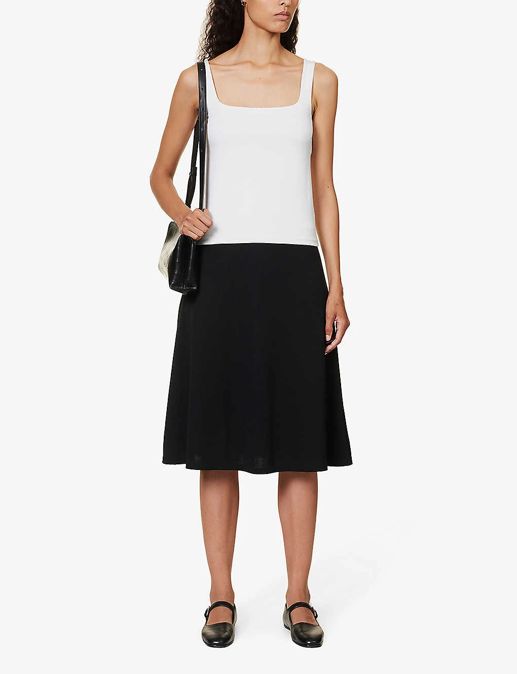 Vince Square-neck Sleeveless Stretch-cotton Top 4 Vince Square-neck Sleeveless Stretch-cotton Top - Image 2