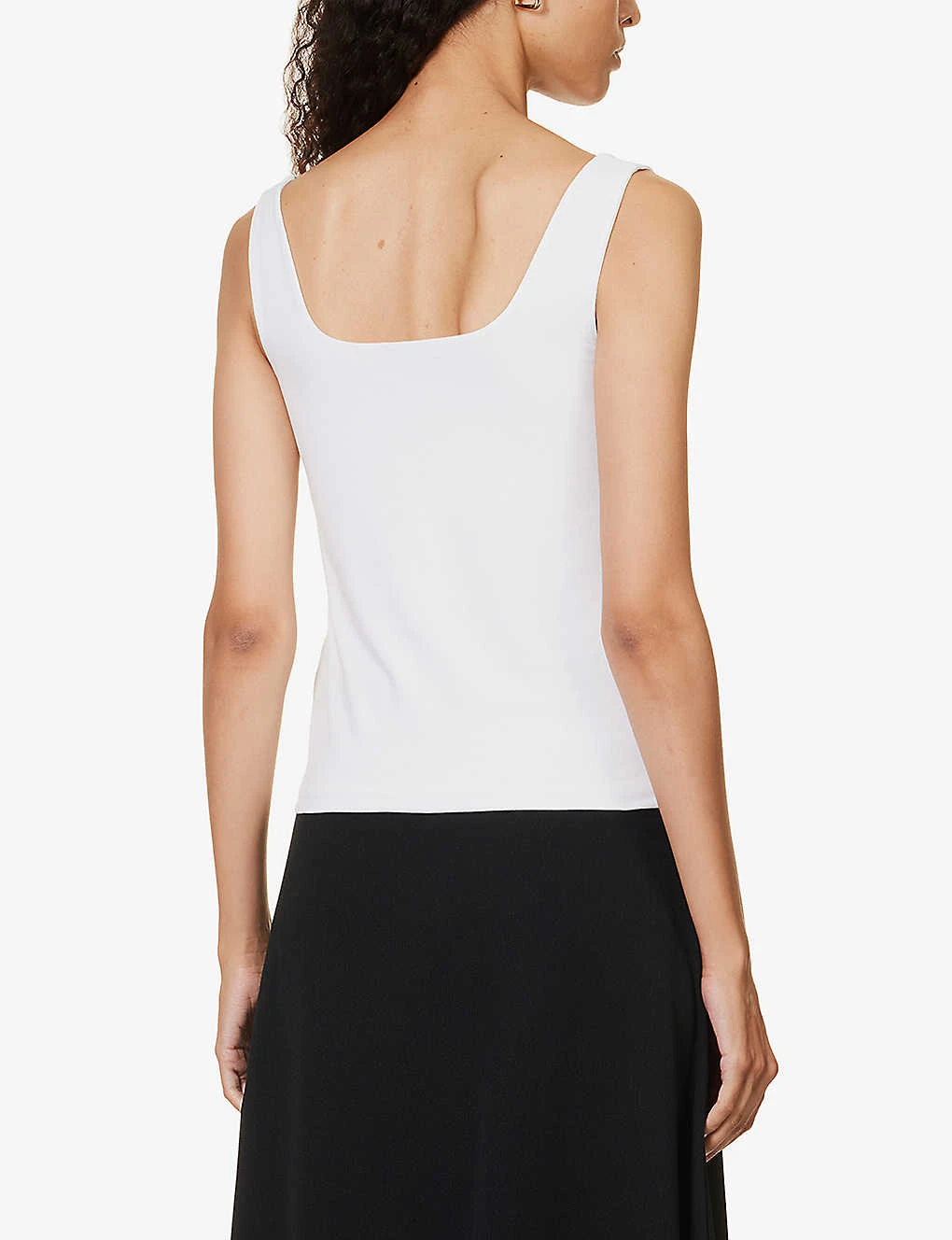 Vince Square-neck Sleeveless Stretch-cotton Top 6 Vince Square-neck Sleeveless Stretch-cotton Top - Image 4