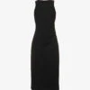 Vince Ruched-waist Sleeveless Stretch-cotton Maxi Dress -Whistles Store R04154654 BLACK M