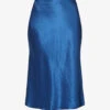 Vince Slim-fit High-rise Satin Midi Skirt -Whistles Store R04154661 RIVERINE M