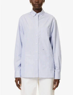 William Relaxed-fit Cotton-poplin Shirt -Whistles Store R04155206 NOBLEBLUE0EUR ALT02
