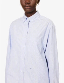 William Relaxed-fit Cotton-poplin Shirt -Whistles Store R04155206 NOBLEBLUE0EUR ALT04