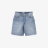 Ikks Raw-hem High-rise Denim Shorts -Whistles Store R04156348 BLUEGREY M