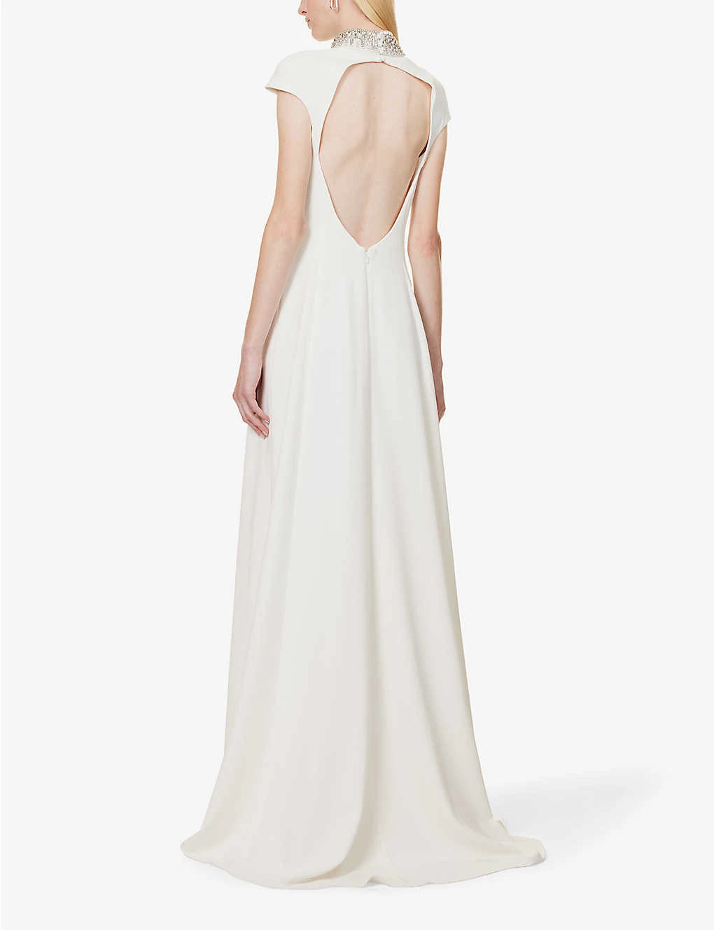 High-neck Crystal-embellished Woven Maxi Dress 6 High-neck Crystal-embellished Woven Maxi Dress - Image 4