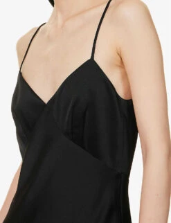 Selce V-neck Woven Maxi Dress 13 Selce V-neck Woven Maxi Dress -Whistles Store R04156404 BLACK ALT05