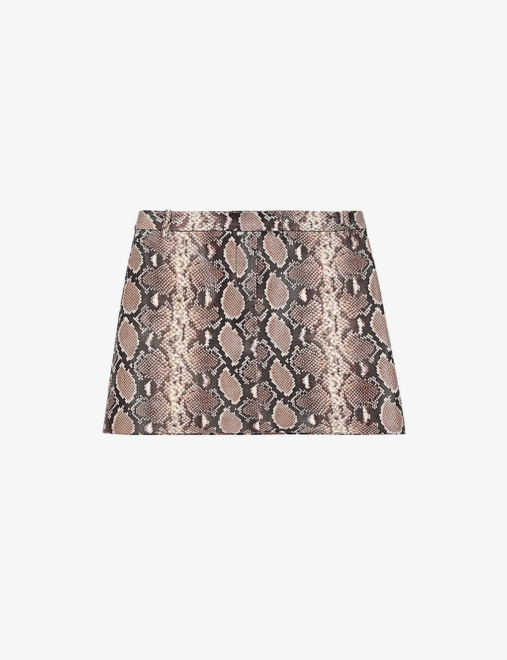 THE KOOPLES Snakeskin-embossed Leather Mini Skirt 3 THE KOOPLES Snakeskin-embossed Leather Mini Skirt