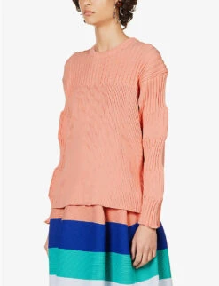 Fluted Pleated Recycled-polyester Top -Whistles Store R04157886 SALMON ALT02