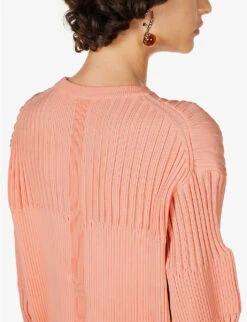 Fluted Pleated Recycled-polyester Top -Whistles Store R04157886 SALMON ALT05