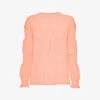 Fluted Pleated Recycled-polyester Top 2 Fluted Pleated Recycled-polyester Top -Whistles Store R04157886 SALMON M