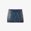 Logo-embossed Faded-wash Mid-rise Regular-fit Denim Mini Skirt -Whistles Store R04158079 DB4WASH M
