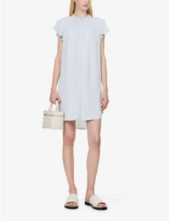 RAILS Kat Flutter-sleeve Woven Mini Dress -Whistles Store R04158664 LIGHTVINTAGE ALT01