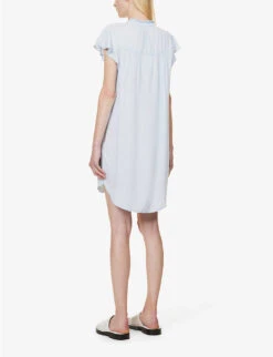 RAILS Kat Flutter-sleeve Woven Mini Dress -Whistles Store R04158664 LIGHTVINTAGE ALT03