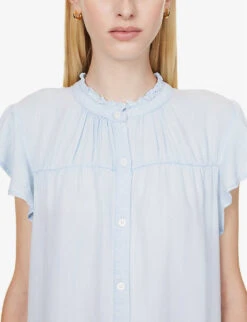 RAILS Kat Flutter-sleeve Woven Mini Dress -Whistles Store R04158664 LIGHTVINTAGE ALT05