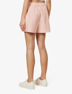 RAILS Boxer Striped High-rise Regular-fit Cotton-blend Shorts 10 RAILS Boxer Striped High-rise Regular-fit Cotton-blend Shorts -Whistles Store R04158668 LESISTRIPE ALT03
