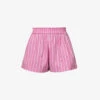 Faithfull The Brand Elva Striped Cotton-poplin Shorts 1 Faithfull The Brand Elva Striped Cotton-poplin Shorts -Whistles Store R04158853 ADIASTRIPEPRINTLILAC M