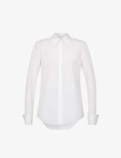 Sportmax Oste Curved-hem Regular-fit Cotton Shirt