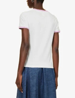 Loewe Maruja Mallo Floral-pattern Stretch-cotton T-shirt -Whistles Store R04159263 WHITEMULTICOLOR ALT03