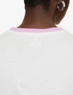 Loewe Maruja Mallo Floral-pattern Stretch-cotton T-shirt -Whistles Store R04159263 WHITEMULTICOLOR ALT04