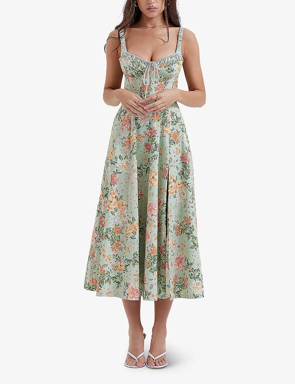 Sabrina Floral-print Cotton-blend Midi Dress 5 Sabrina Floral-print Cotton-blend Midi Dress - Image 3