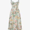 Sabrina Floral-print Cotton-blend Midi Dress 1 Sabrina Floral-print Cotton-blend Midi Dress -Whistles Store R04159571 LIGHTJADE M