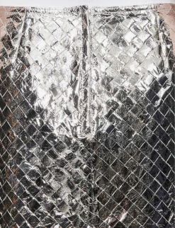 Bottega Veneta Intrecciato High-rise Leather Midi Skirt -Whistles Store R04159967 SILVER ALT05