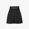 ALEXANDER WANG Safari Logo-print High-rise Cotton-blend Shorts -Whistles Store R04160687 BLACK M