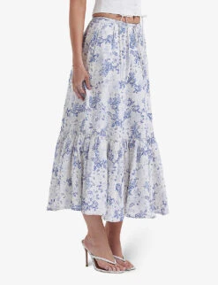 Aitana Floral-print Woven Maxi Skirt 9 Aitana Floral-print Woven Maxi Skirt -Whistles Store R04160771 BLUEPRINT ALT02