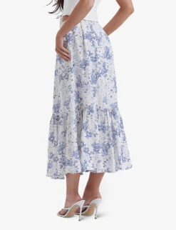 Aitana Floral-print Woven Maxi Skirt 10 Aitana Floral-print Woven Maxi Skirt -Whistles Store R04160771 BLUEPRINT ALT03