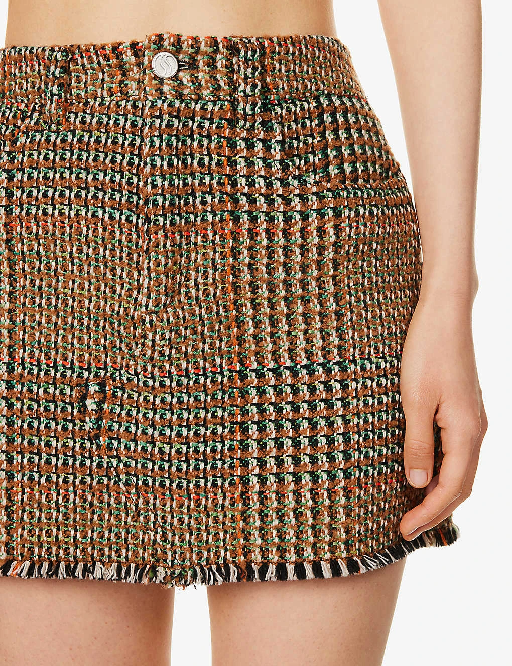 STELLA MCCARTNEY Tweed Frayed-hem Wool-blend Mini Skirt 7 STELLA MCCARTNEY Tweed Frayed-hem Wool-blend Mini Skirt - Image 5