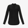 STELLA MCCARTNEY Collared Curved-hem Silk Shirt -Whistles Store R04160812 BLACK M