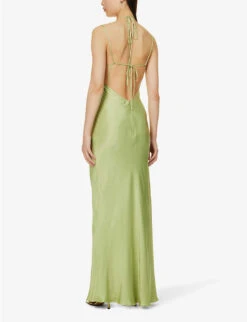 BEC + BRIDGE Kai Cut-out Satin Maxi Dress -Whistles Store R04161119 PEARSORBET ALT03