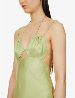 BEC + BRIDGE Kai Cut-out Satin Maxi Dress -Whistles Store R04161119 PEARSORBET ALT04