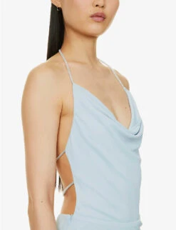 BEC + BRIDGE Lexie Cowl-neck Woven Maxi Dress 11 BEC + BRIDGE Lexie Cowl-neck Woven Maxi Dress -Whistles Store R04161125 ICEBLUE ALT04